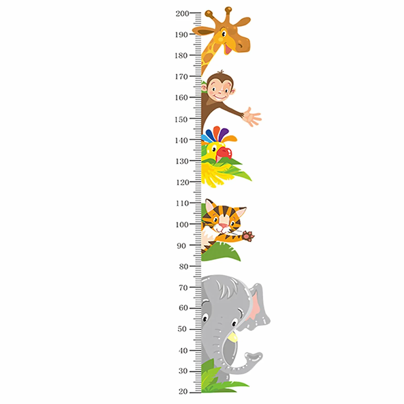 Graba de Pared para Niños 89 x 30 cm Medidor Altura Adhesivo Animales Impermeable