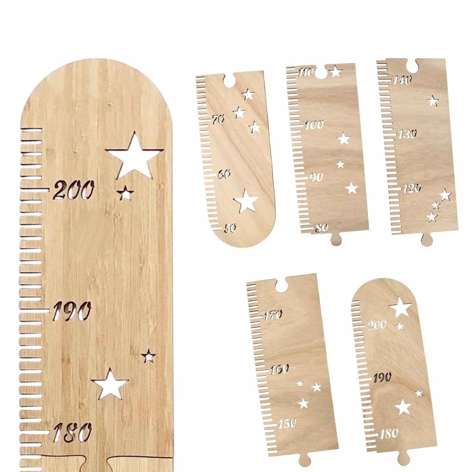 Tabla de Altura Madera para Niños Plegables - Gráfico de Crecimiento Infantil Decoración Pared