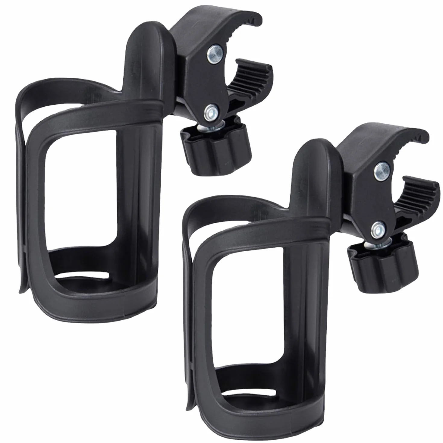 Portavasos de 2 piezas para cochecito de bebé, ajustable para silla de ruedas, soporte universal para bebidas, apto para bicicletas, cochecitos y cintas de correr