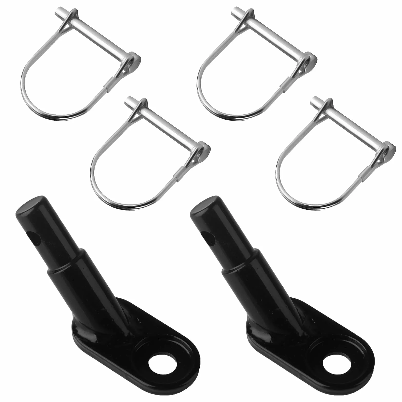 Paquete de 2 enganches para remolque de bicicleta, adaptador de enganche para remolque de bicicleta para remolques de bicicleta para perros, remolques de carga, con 4 pasadores de bloqueo